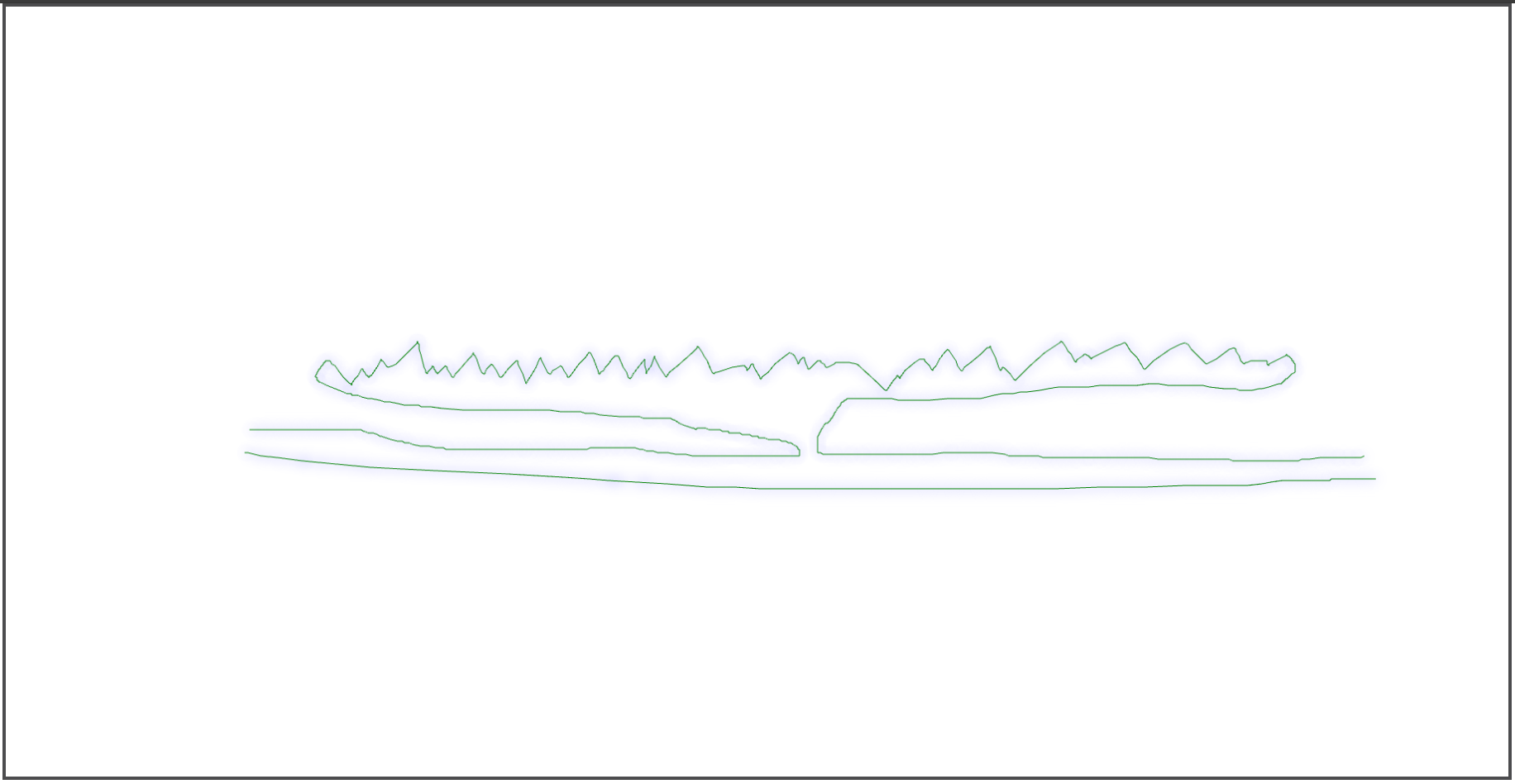 Two curves with different lengths but almost parallel